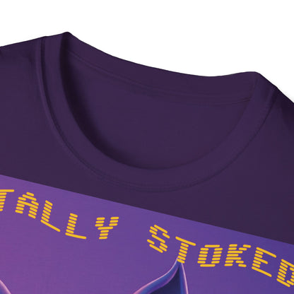 Totally Stoked Rhino Unisex T-Shirt - Fun Graphic Tee for Animal Lovers