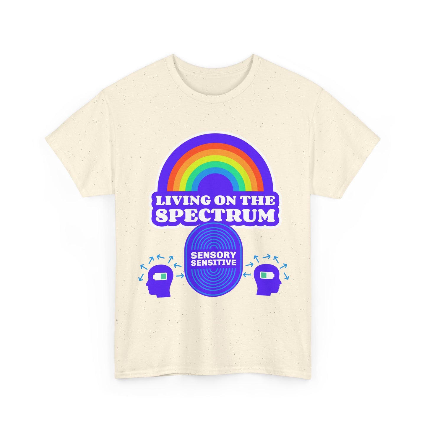 Living On The Spectrum Rainbow Tee, Autism Awareness Shirt, Sensory Sensitive T-Shirt, Gift for Neurodiversity