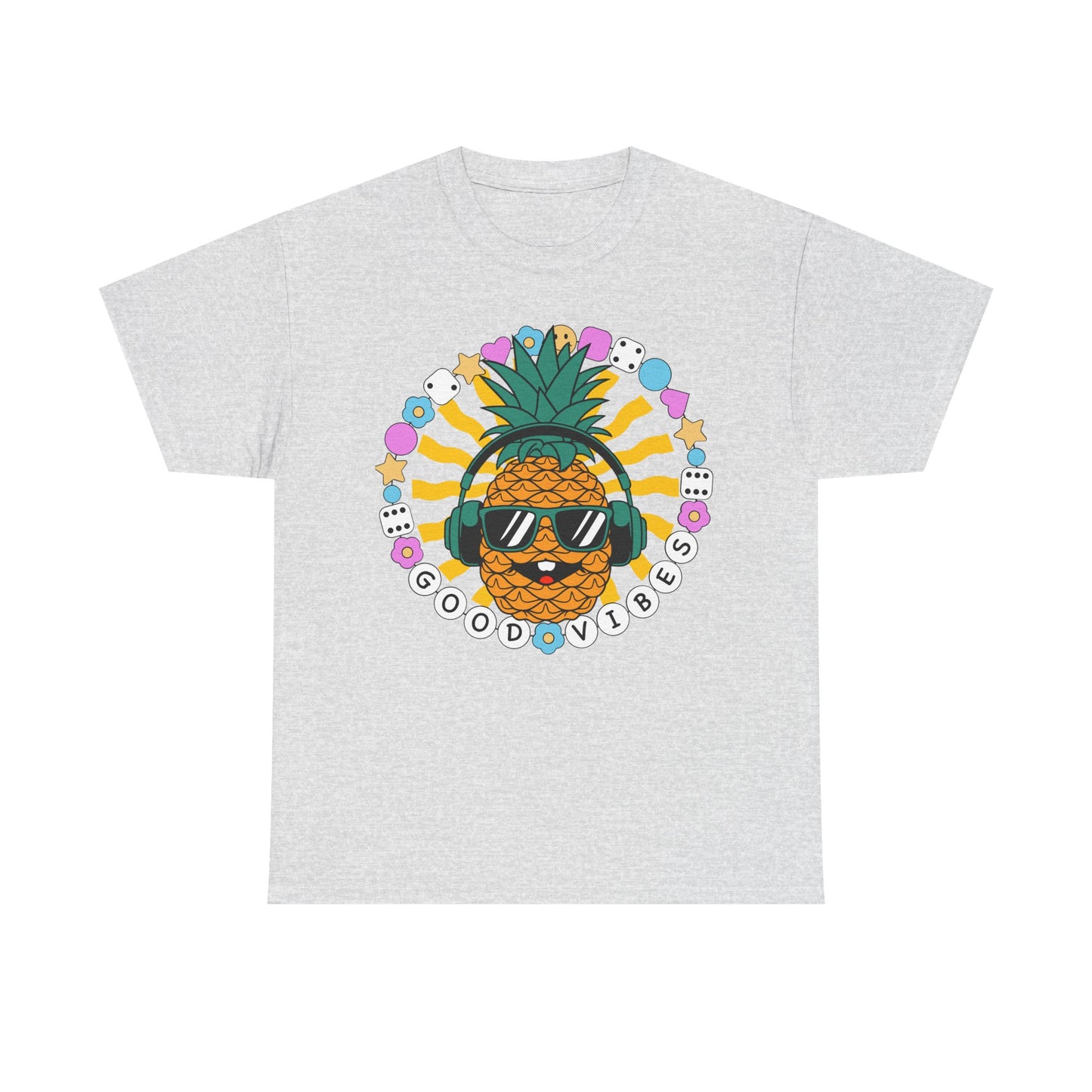 Good Vibes Pineapple Unisex Summer T-Shirt