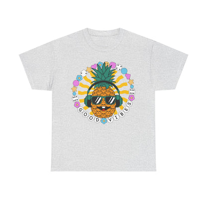 Good Vibes Pineapple Unisex Summer T-Shirt
