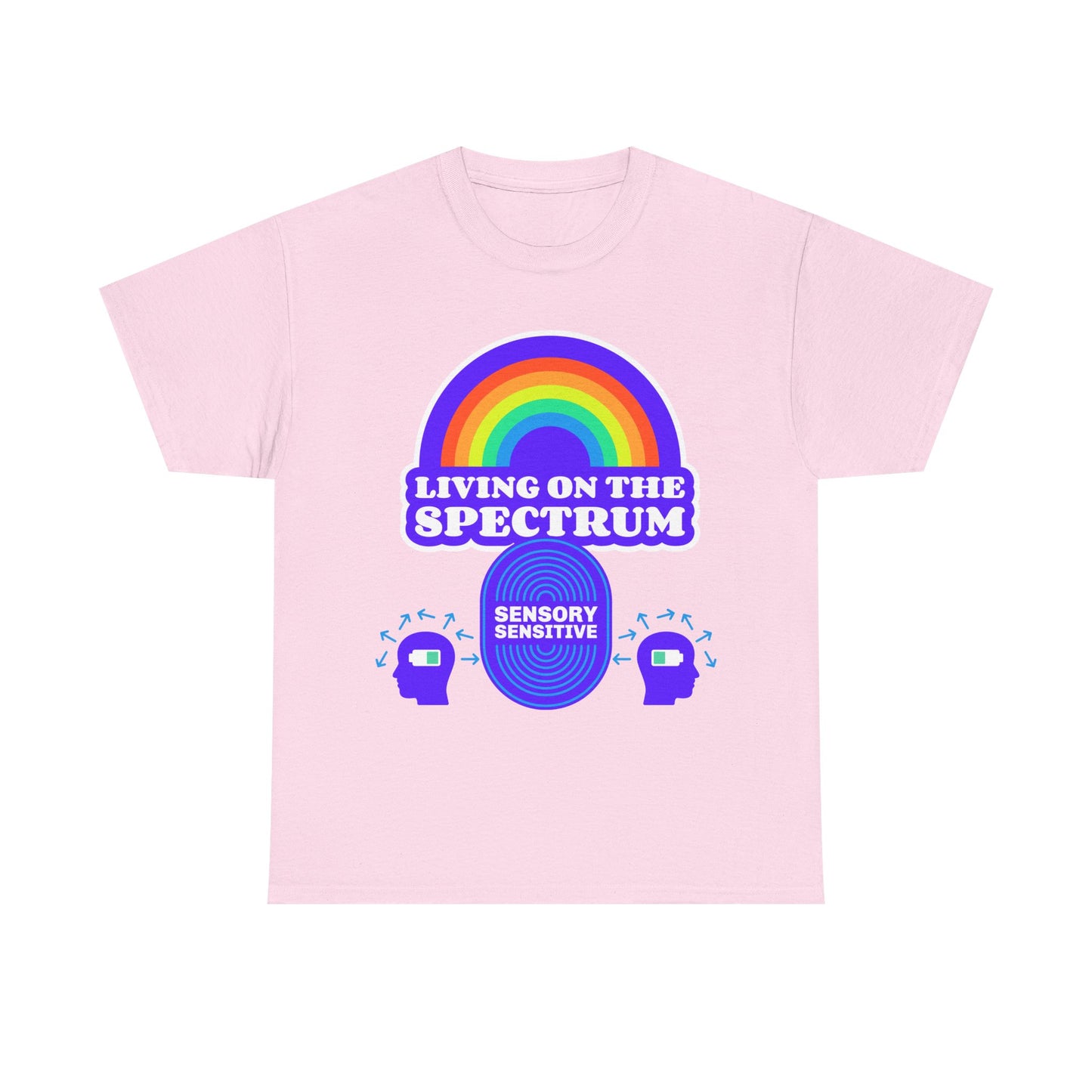 Living On The Spectrum Rainbow Tee, Autism Awareness Shirt, Sensory Sensitive T-Shirt, Gift for Neurodiversity