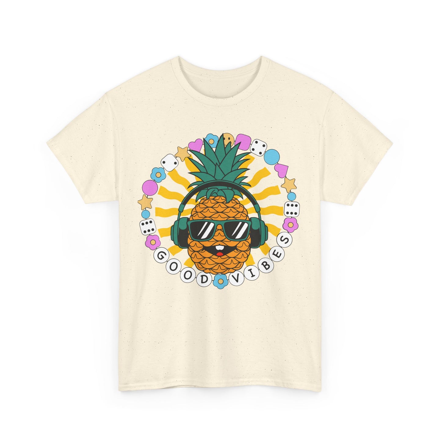 Good Vibes Pineapple Unisex Summer T-Shirt