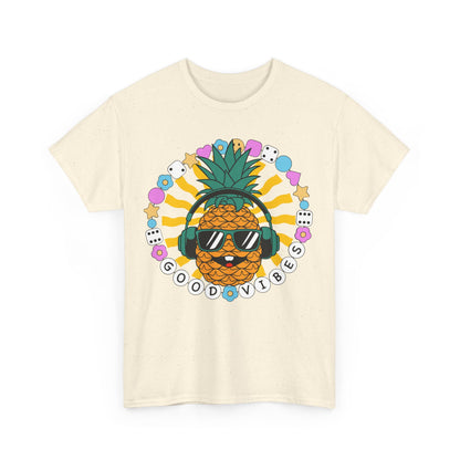 Good Vibes Pineapple Unisex Summer T-Shirt