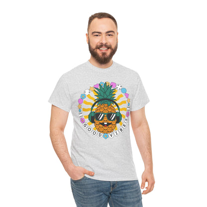 Good Vibes Pineapple Unisex Summer T-Shirt