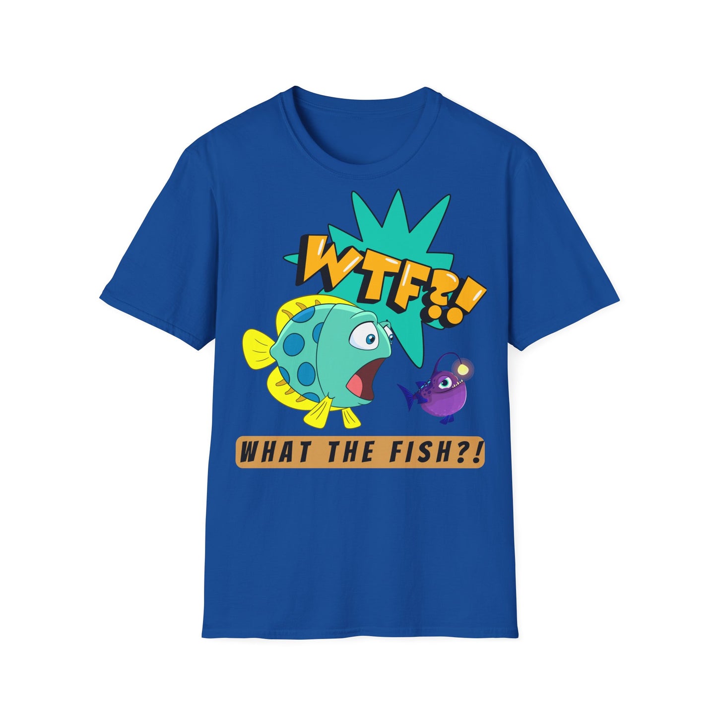 WTF?! What the Fish?! Unisex Softstyle T-Shirt - Fun Graphic Tee