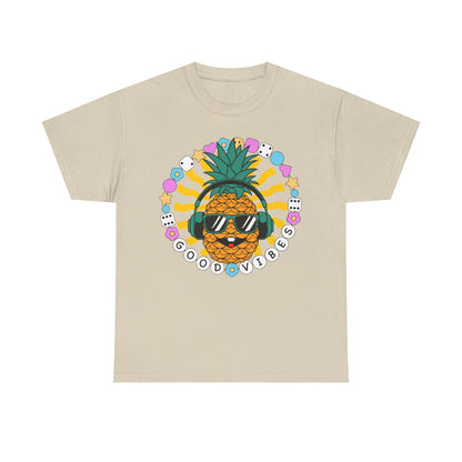Good Vibes Pineapple Unisex Summer T-Shirt