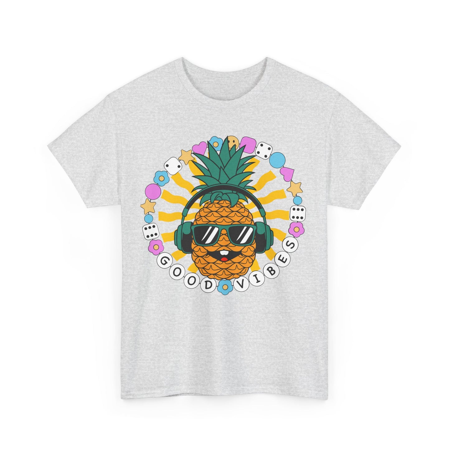 Good Vibes Pineapple Unisex Summer T-Shirt