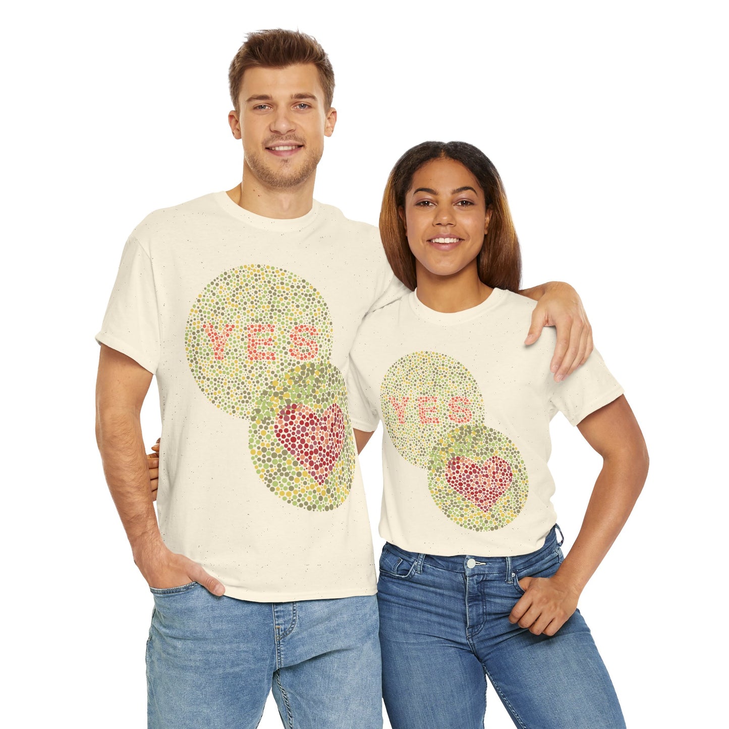 Yes Heart Unisex Heavy Cotton Tee - Affirmative Statement Shirt