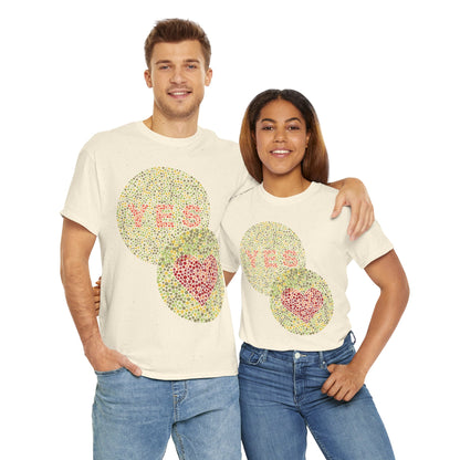 Yes Heart Unisex Heavy Cotton Tee - Affirmative Statement Shirt