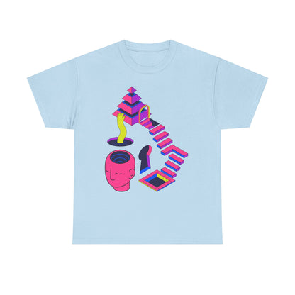 Mindful Journey Unisex Heavy Cotton Tee - Artistic Graphic Design