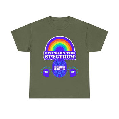 Living On The Spectrum Rainbow Tee, Autism Awareness Shirt, Sensory Sensitive T-Shirt, Gift for Neurodiversity