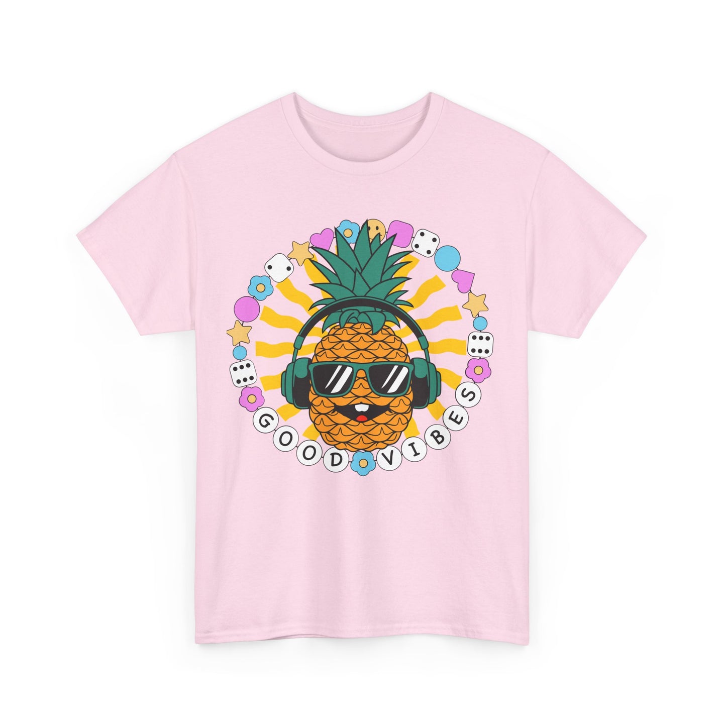 Good Vibes Pineapple Unisex Summer T-Shirt