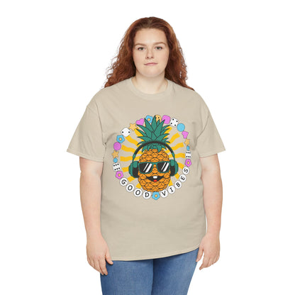 Good Vibes Pineapple Unisex Summer T-Shirt