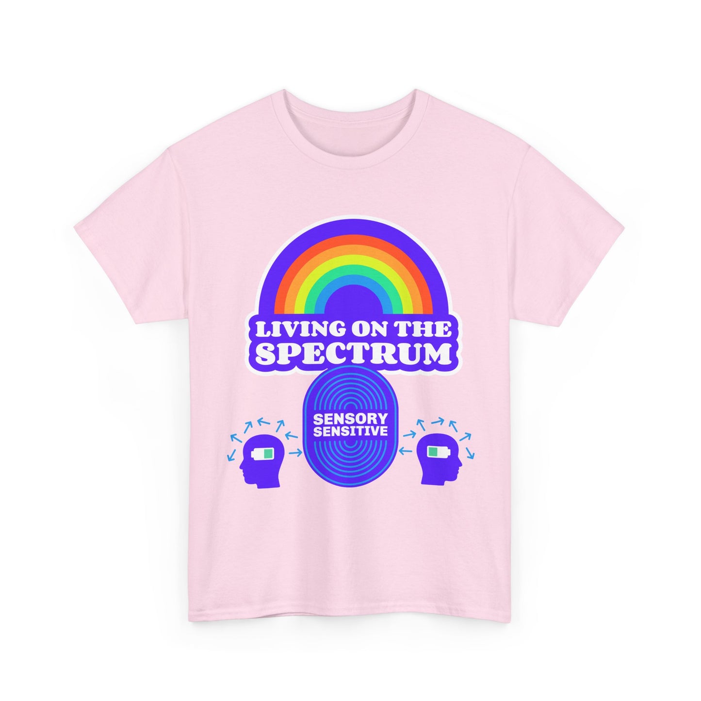 Living On The Spectrum Rainbow Tee, Autism Awareness Shirt, Sensory Sensitive T-Shirt, Gift for Neurodiversity